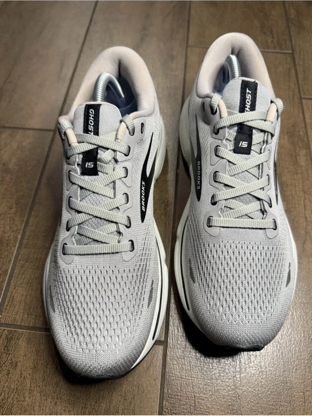 Brooks Ghost 15 Gray - 110393-1D-098 Men’s Sz 9 - NO INSOLES